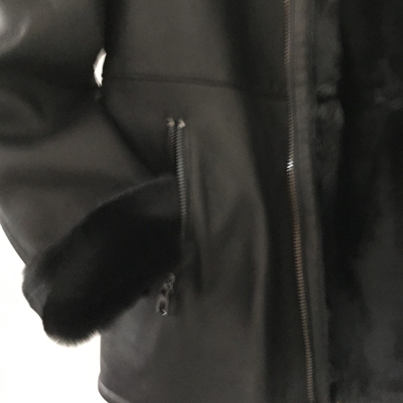 BLUE DUCK Fox Fur-Trim Sheepskin Hooded Jacket - Picture 14 of 15